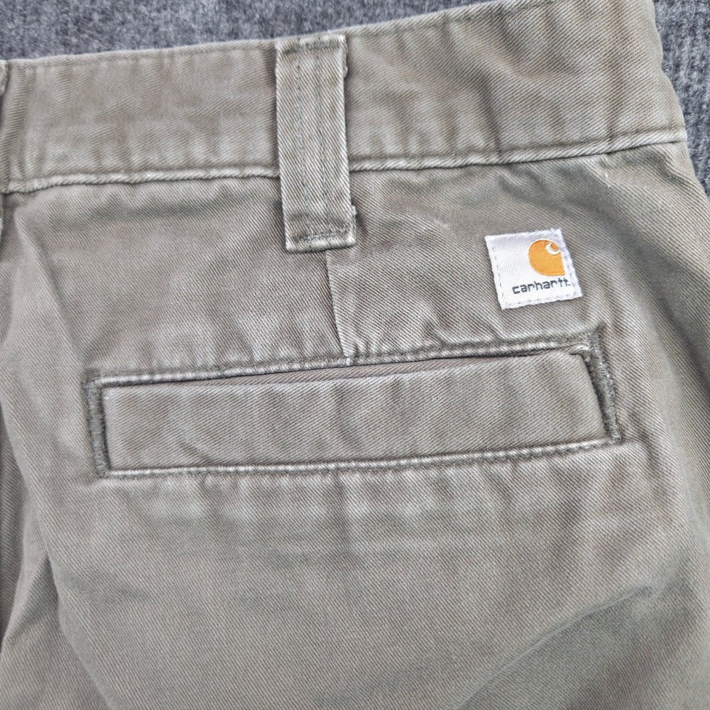 Carhartt‎ Mens 32x30 Green Cotton Relaxed Fit Workwear Utility Pants 100095-909